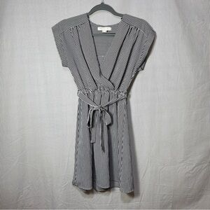 Monteau Black and White Striped Top